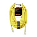 Defender Cable 12/3 Gauge, 100 ft SJTW w Lighted End, UL and ETL Listed Contractor Grade Extension Cord DCE-310-62